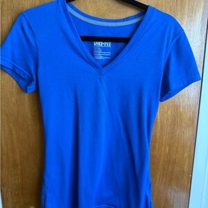 Nike Women's Bright Blue Short Sleeve Dri-fit Tee